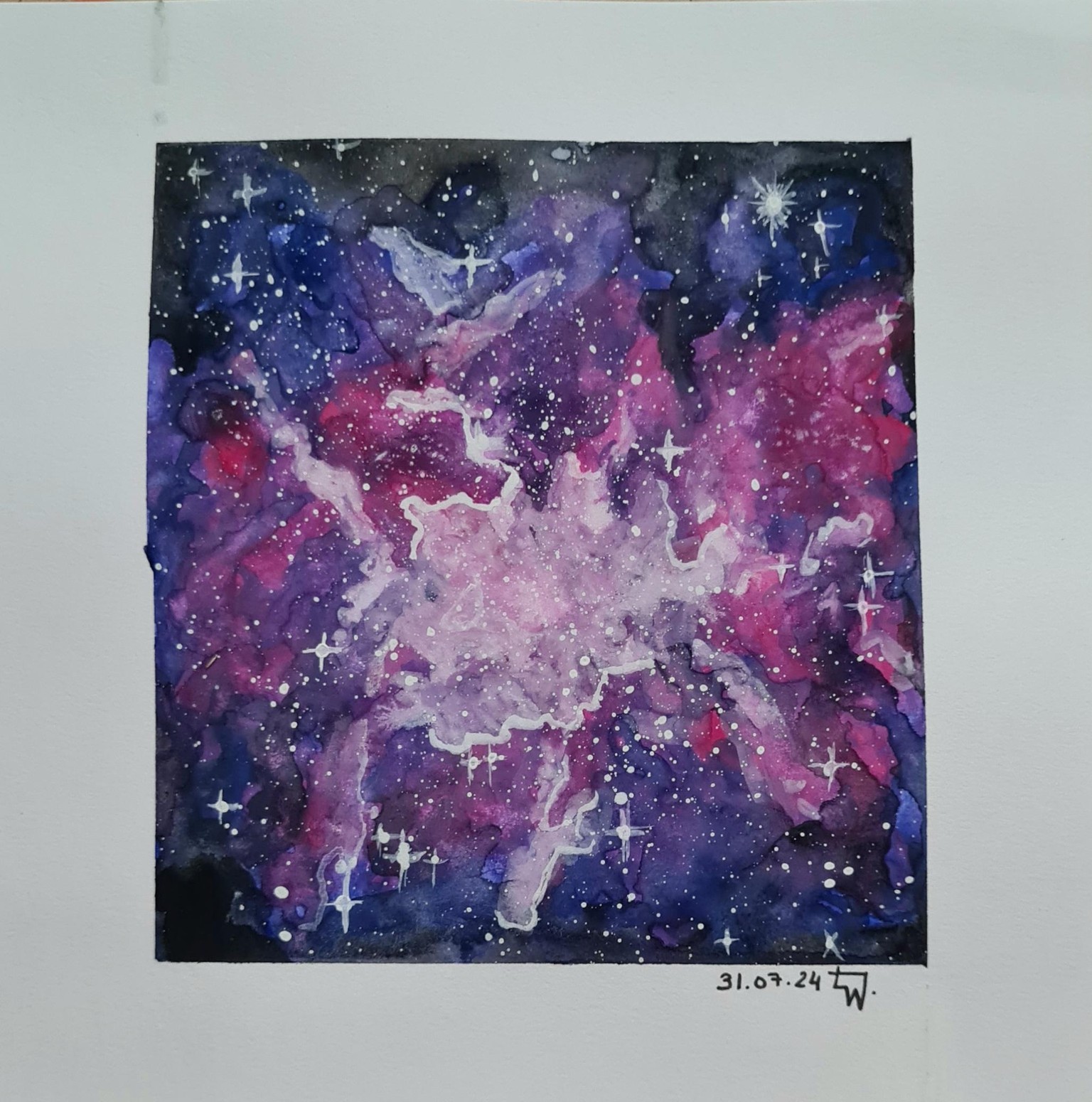 My first watercolor galaxy - image 1 - student project