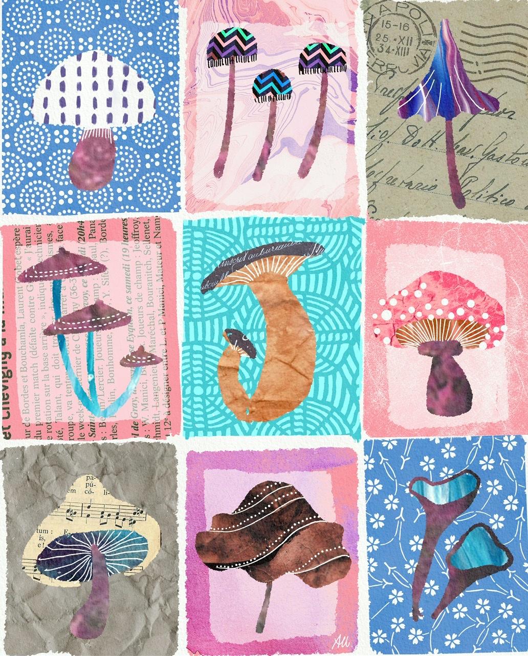 Candy Colored Mushrooms - image 1 - student project