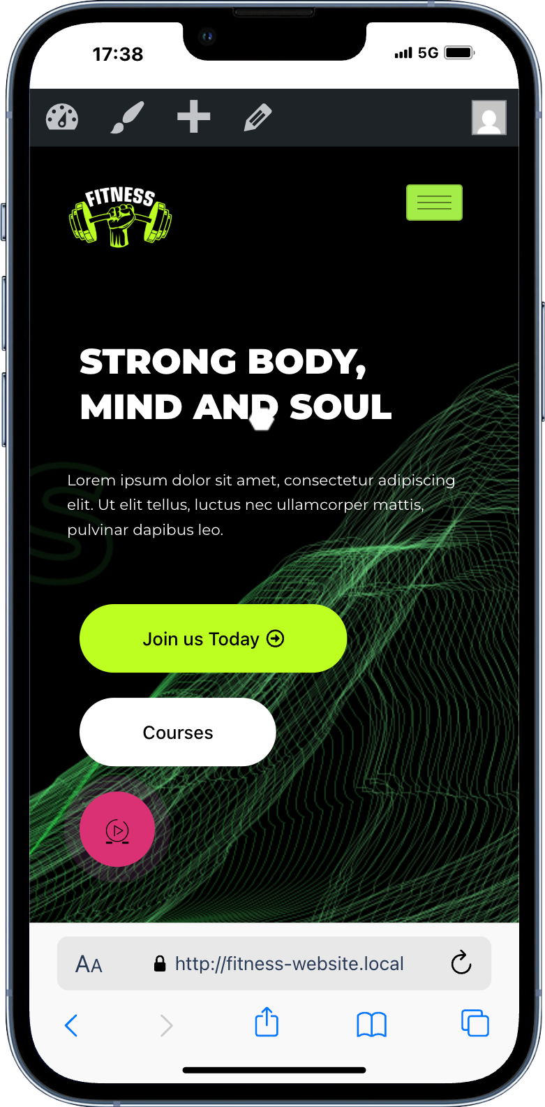 Fitness Website Landing Page from Scratch - image 3 - student project