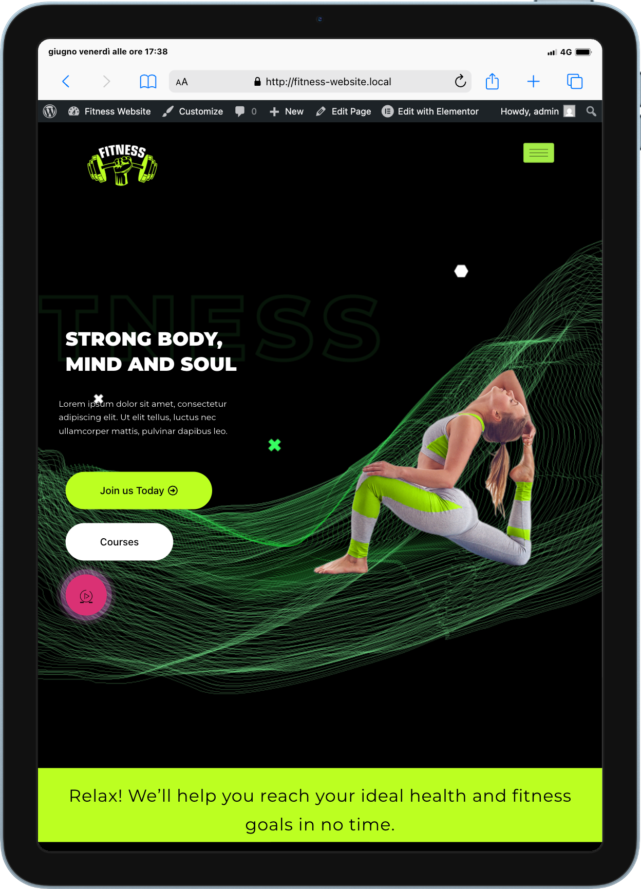 Fitness Website Landing Page from Scratch - image 2 - student project