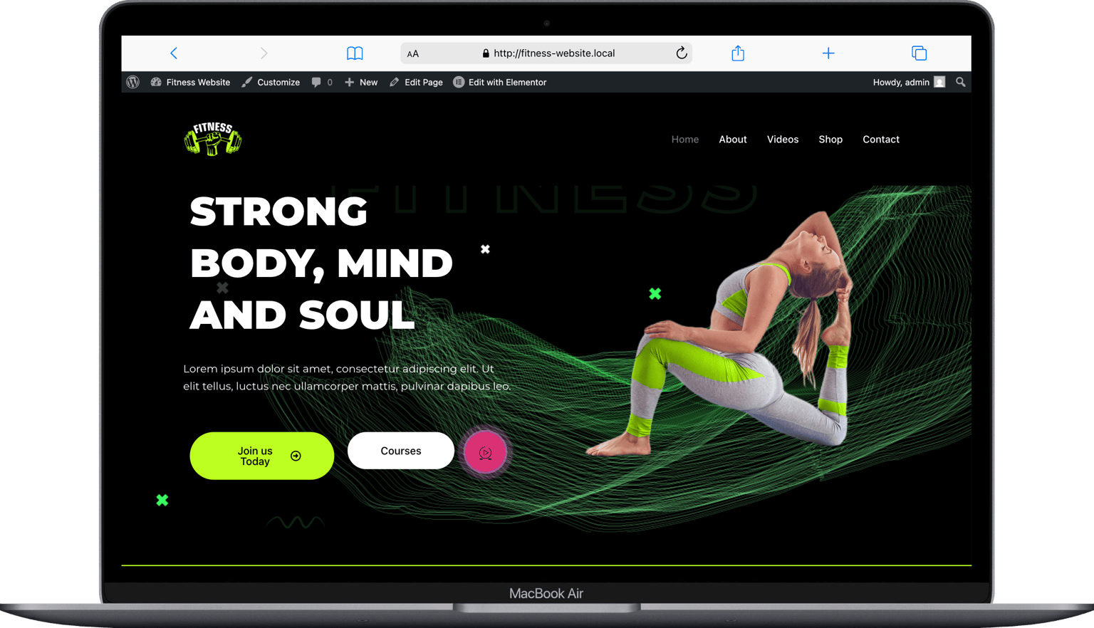Fitness Website Landing Page from Scratch - image 1 - student project
