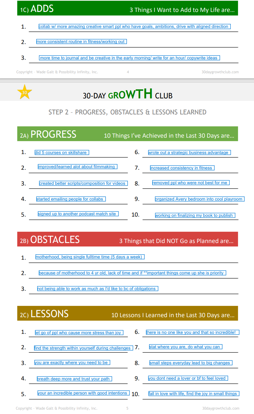Here’s a Glimpse of My 30-Day Worksheet! - image 1 - student project