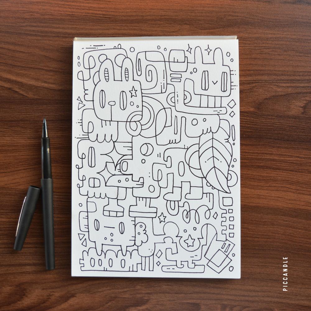 Along the Lines | Colorful Abstract Doodles - image 2 - student project