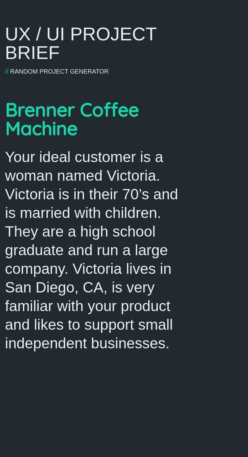Brenner Coffee Machine - image 1 - student project