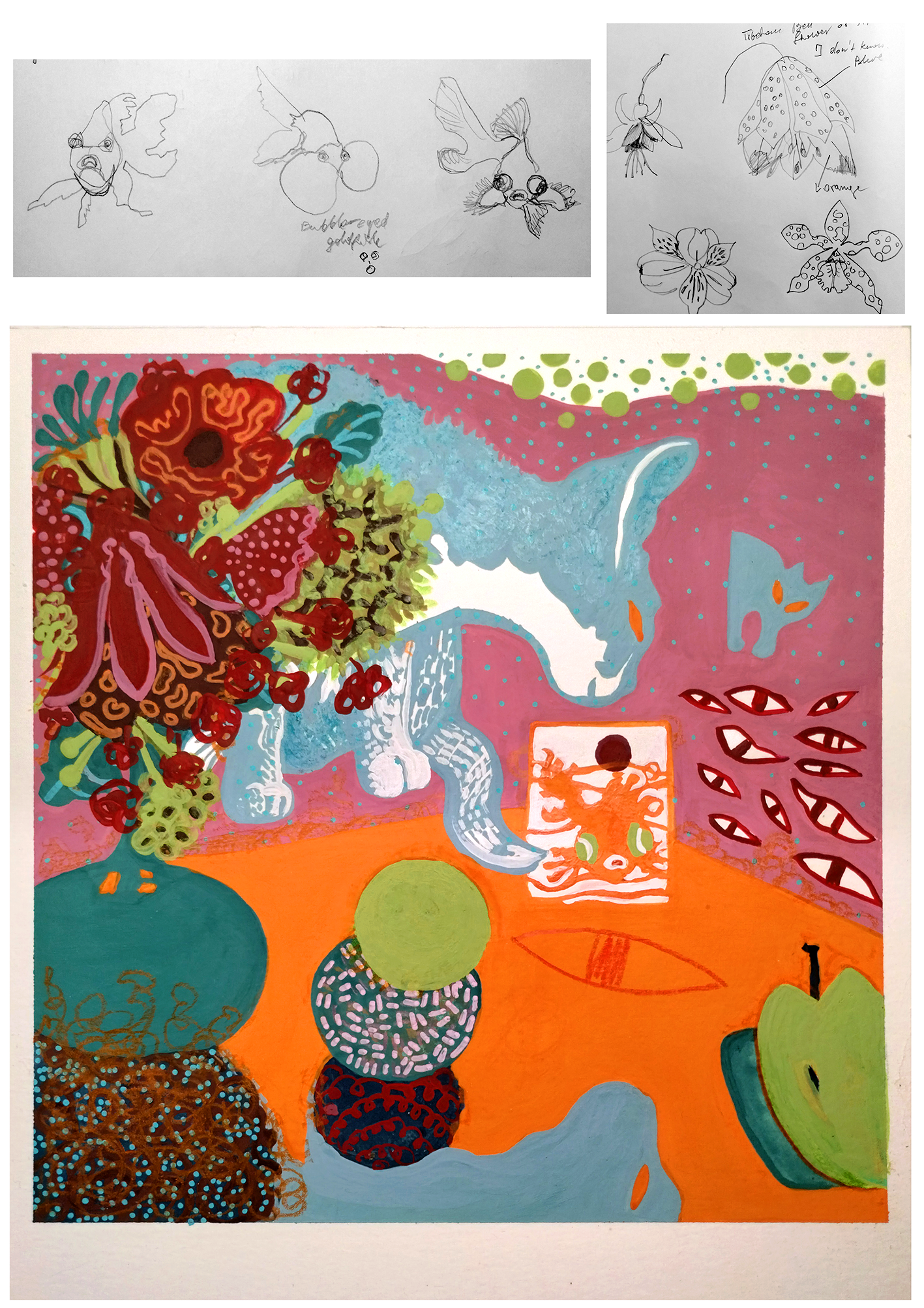 still cat still flowers - image 2 - student project