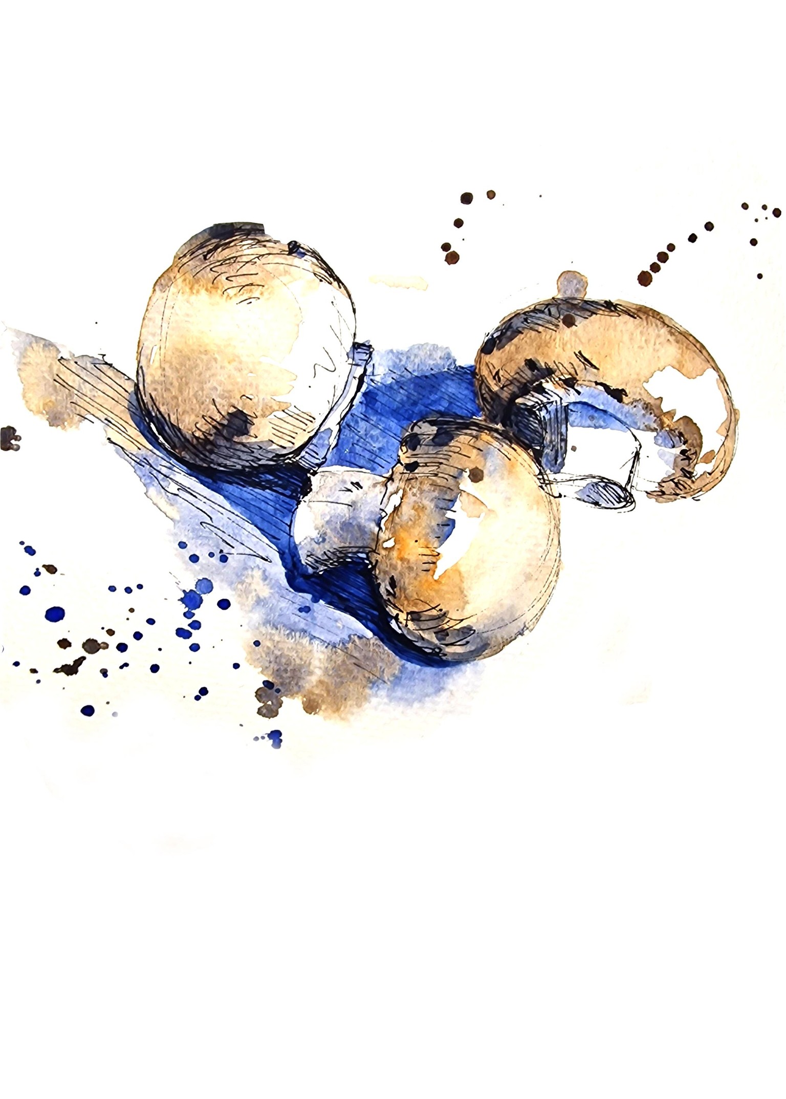 Sketching Fruits and Veggies using Watercolour and Pen - image 2 - student project