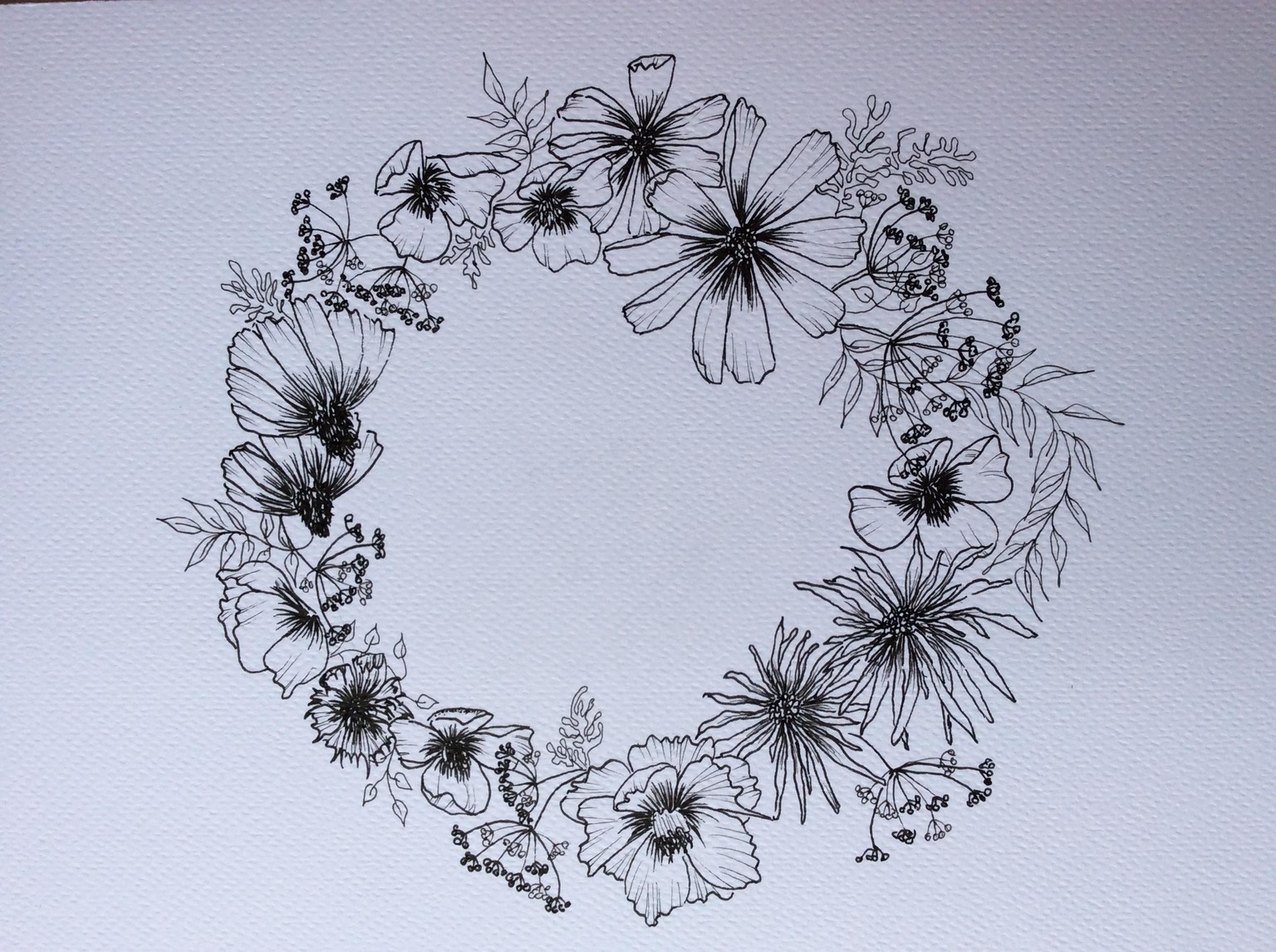 Ink wild flowers - image 2 - student project