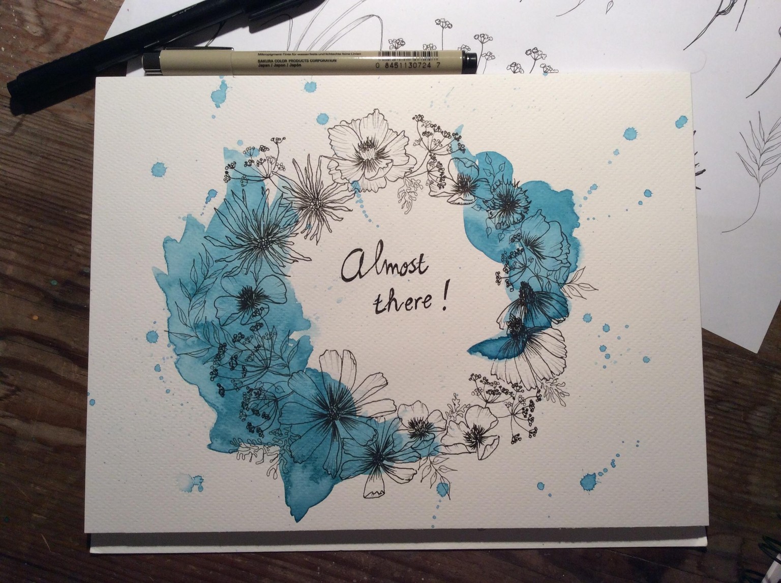 Ink wild flowers - image 3 - student project