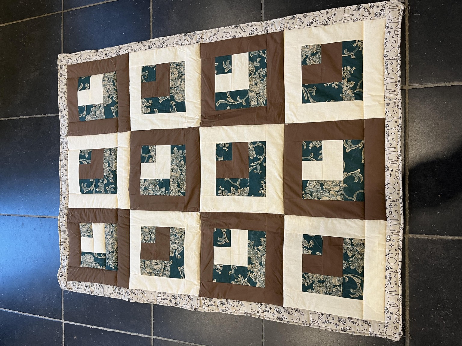My first quilt block + baby quilt + eye mask - image 1 - student project