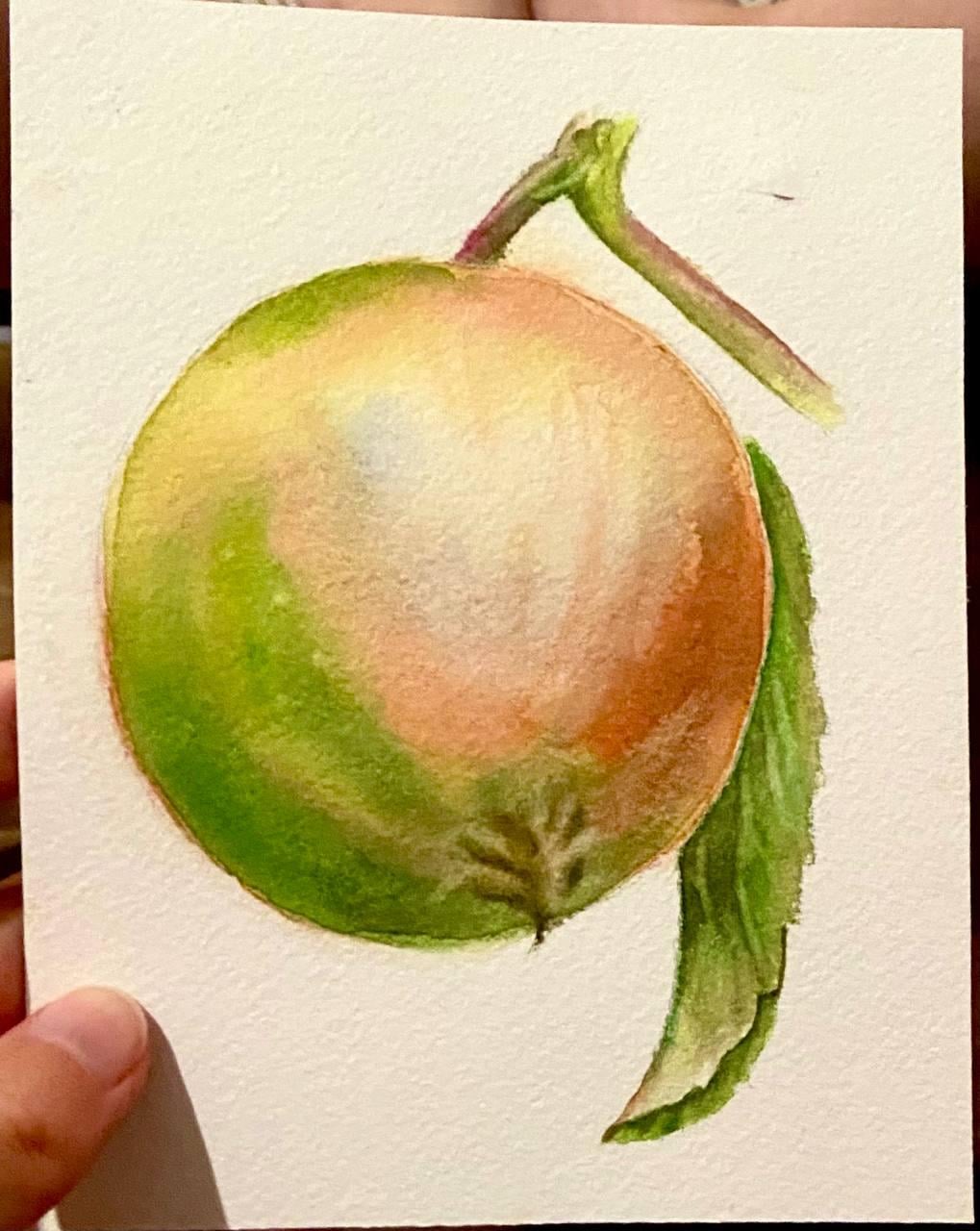 Watercolor apples - image 2 - student project