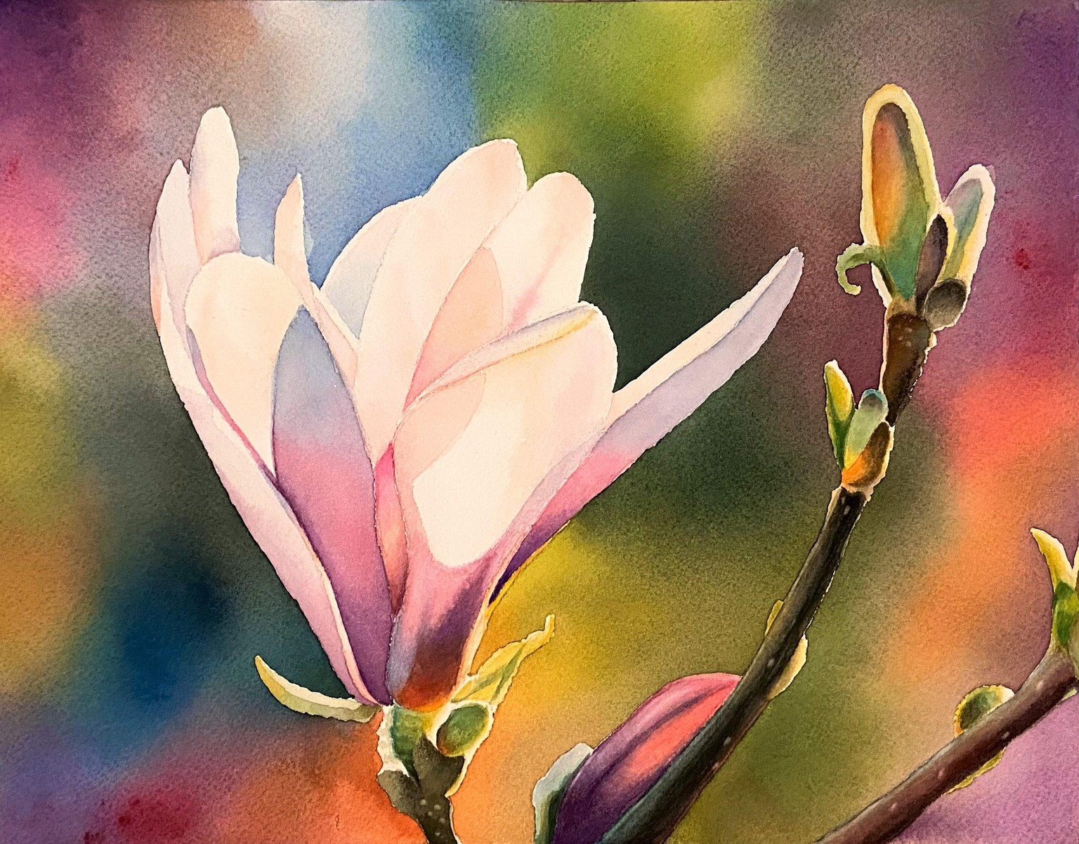 Watercolor Magnolia - image 1 - student project