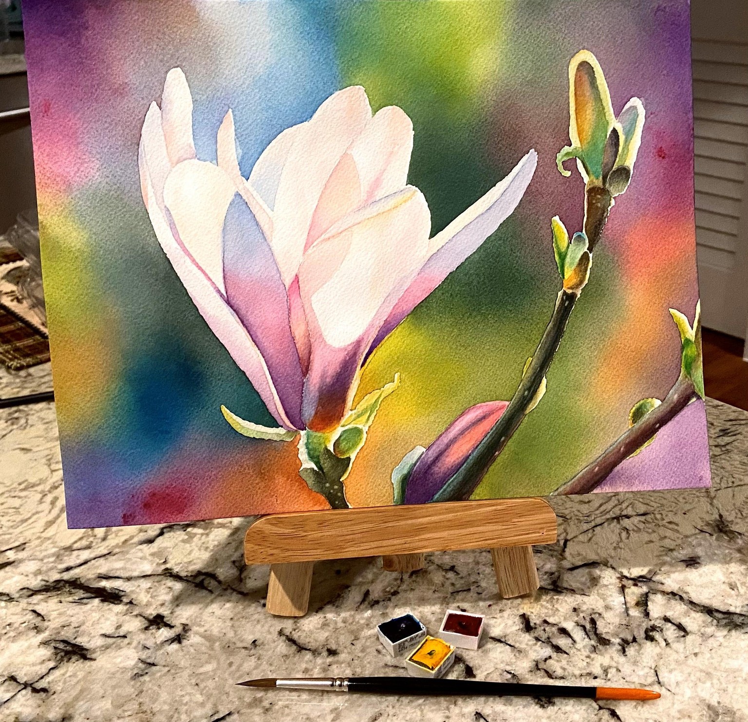 Watercolor Magnolia - image 2 - student project
