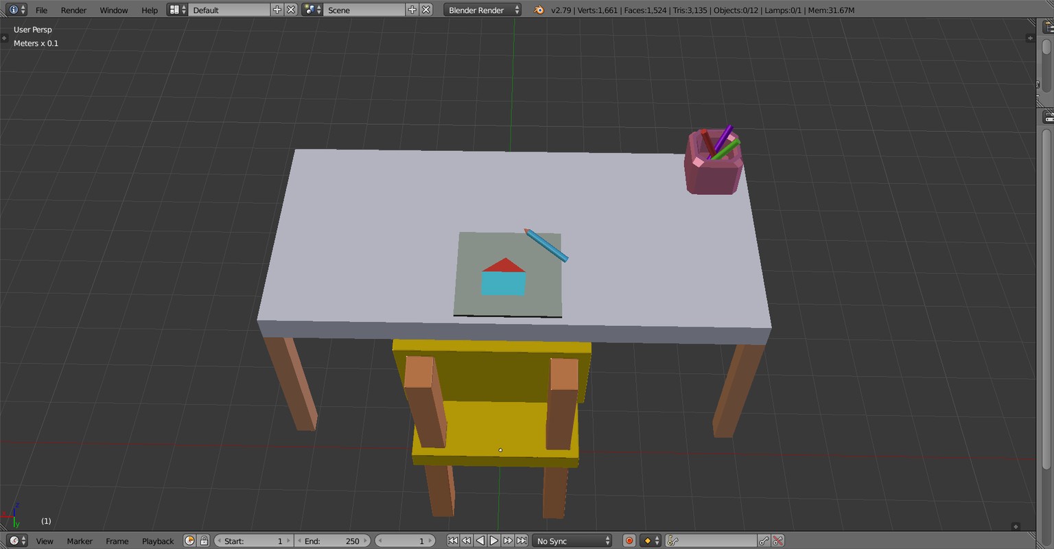 Kindergarden chair and table - image 1 - student project