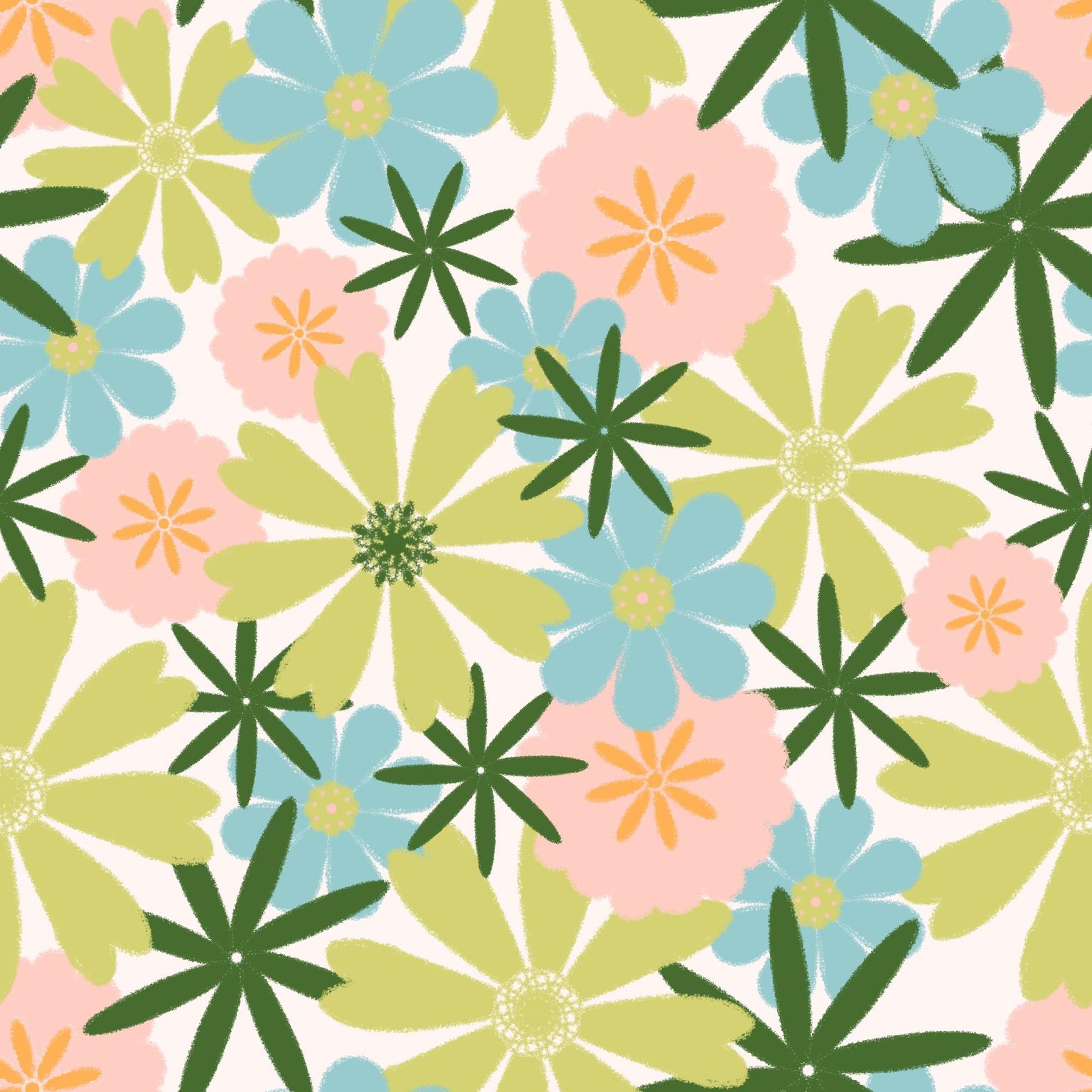 Floral Ditsy & Chilli half drop - image 3 - student project