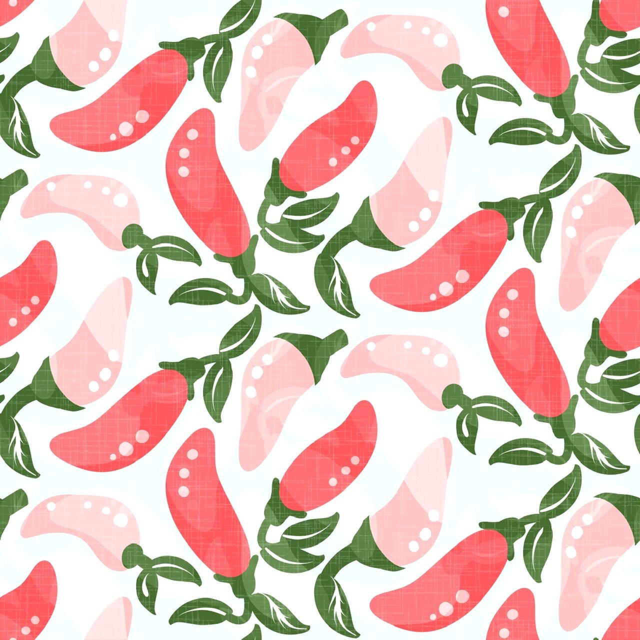 Floral Ditsy & Chilli half drop - image 1 - student project