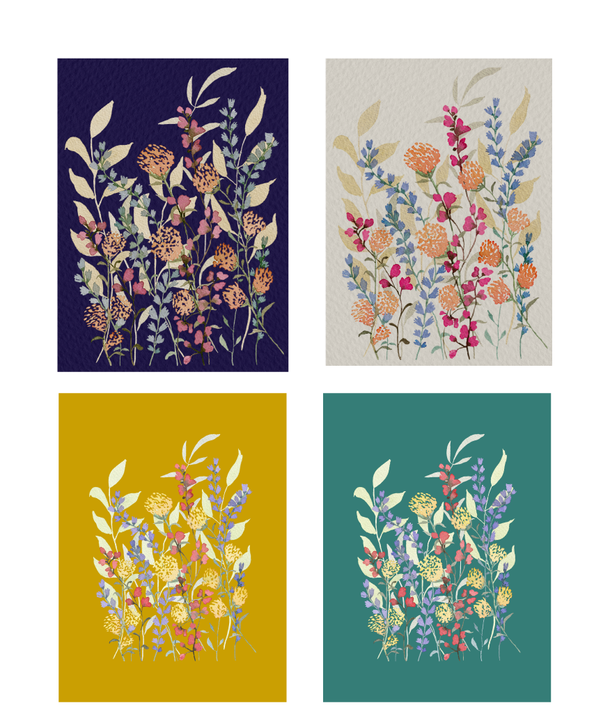 Wild flowers colourway - image 1 - student project