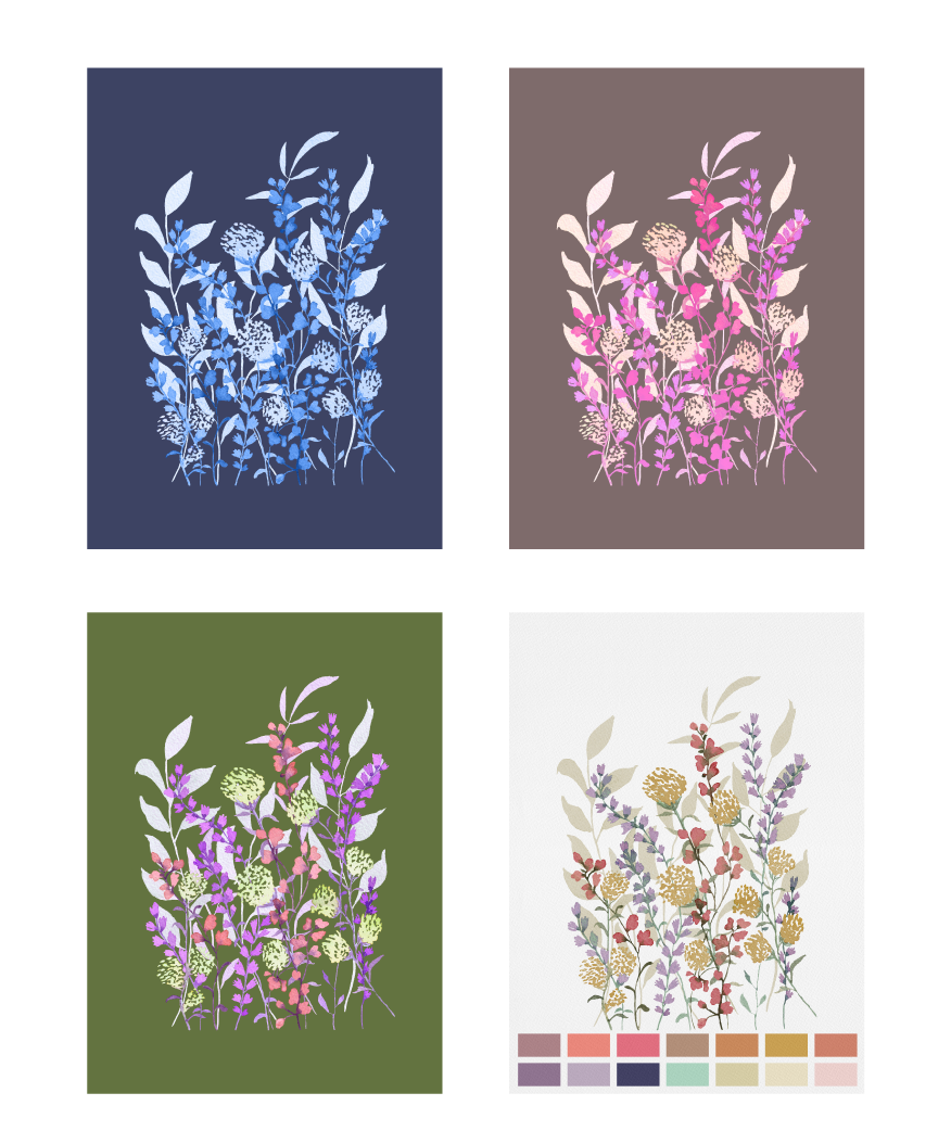 Wild flowers colourway - image 2 - student project