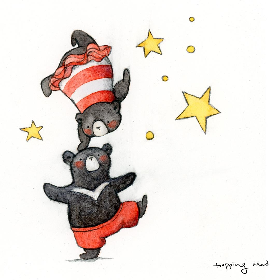 Watercolor Magic...with more Moon Bears! - image 2 - student project