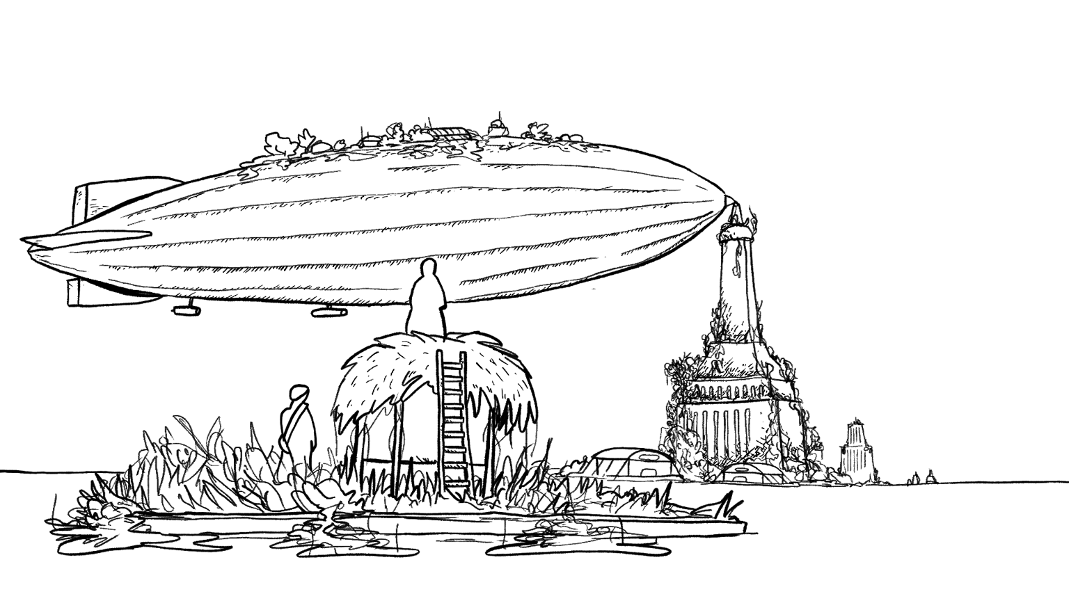 Somewhat hopeful airship & seaworld - image 3 - student project