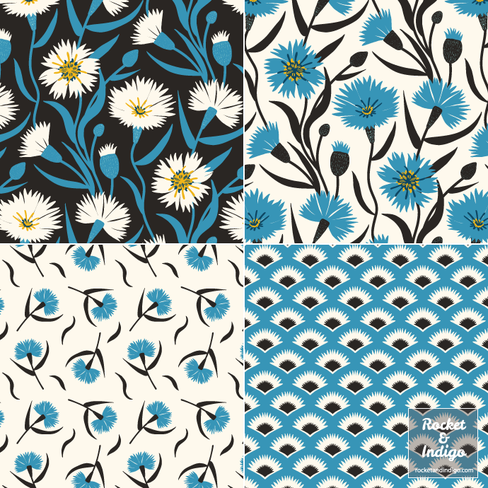 Cornflowers (re-colouring) - image 1 - student project