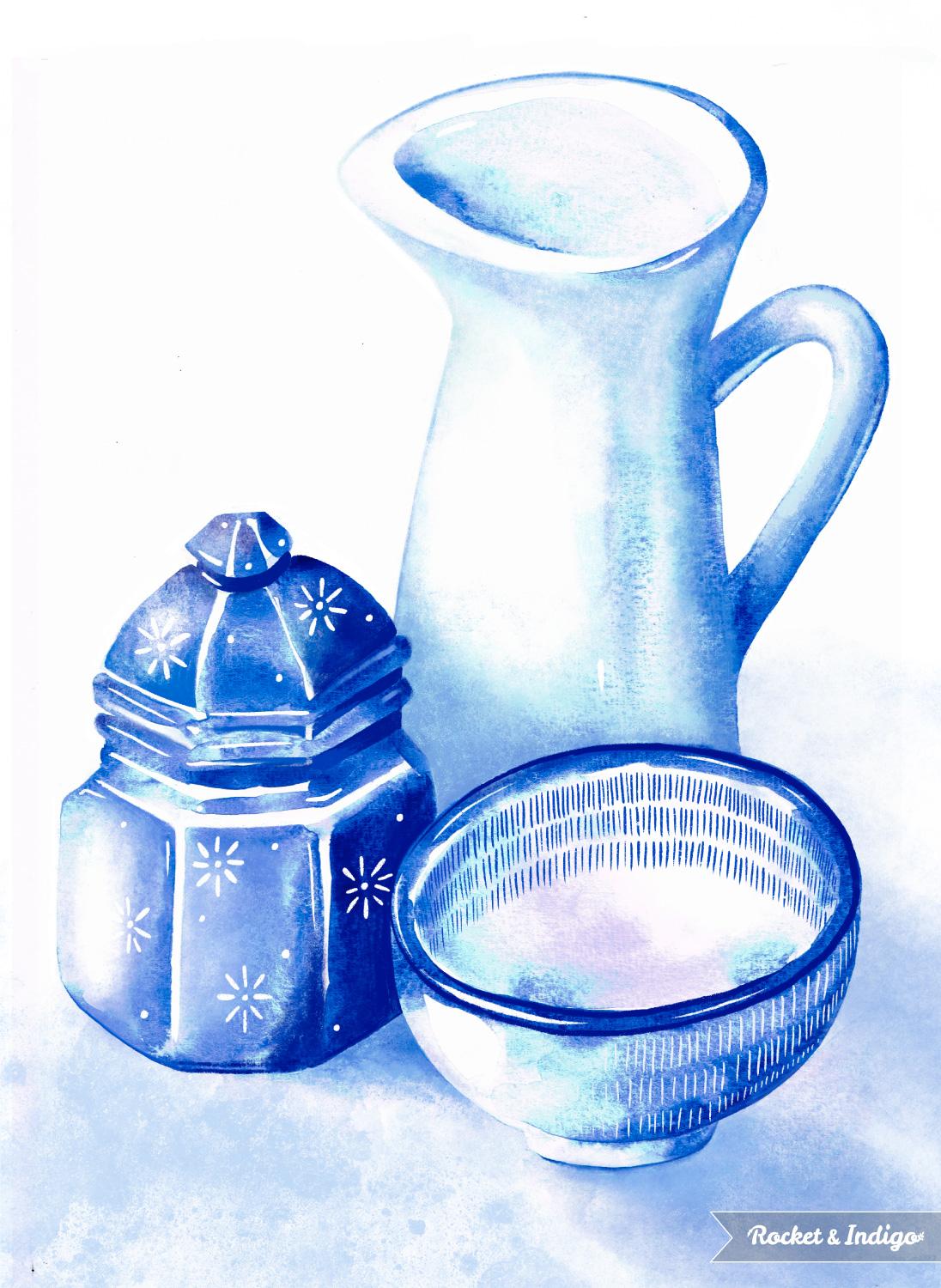 Egg & Still Life Studies in Ultramarine - image 5 - student project