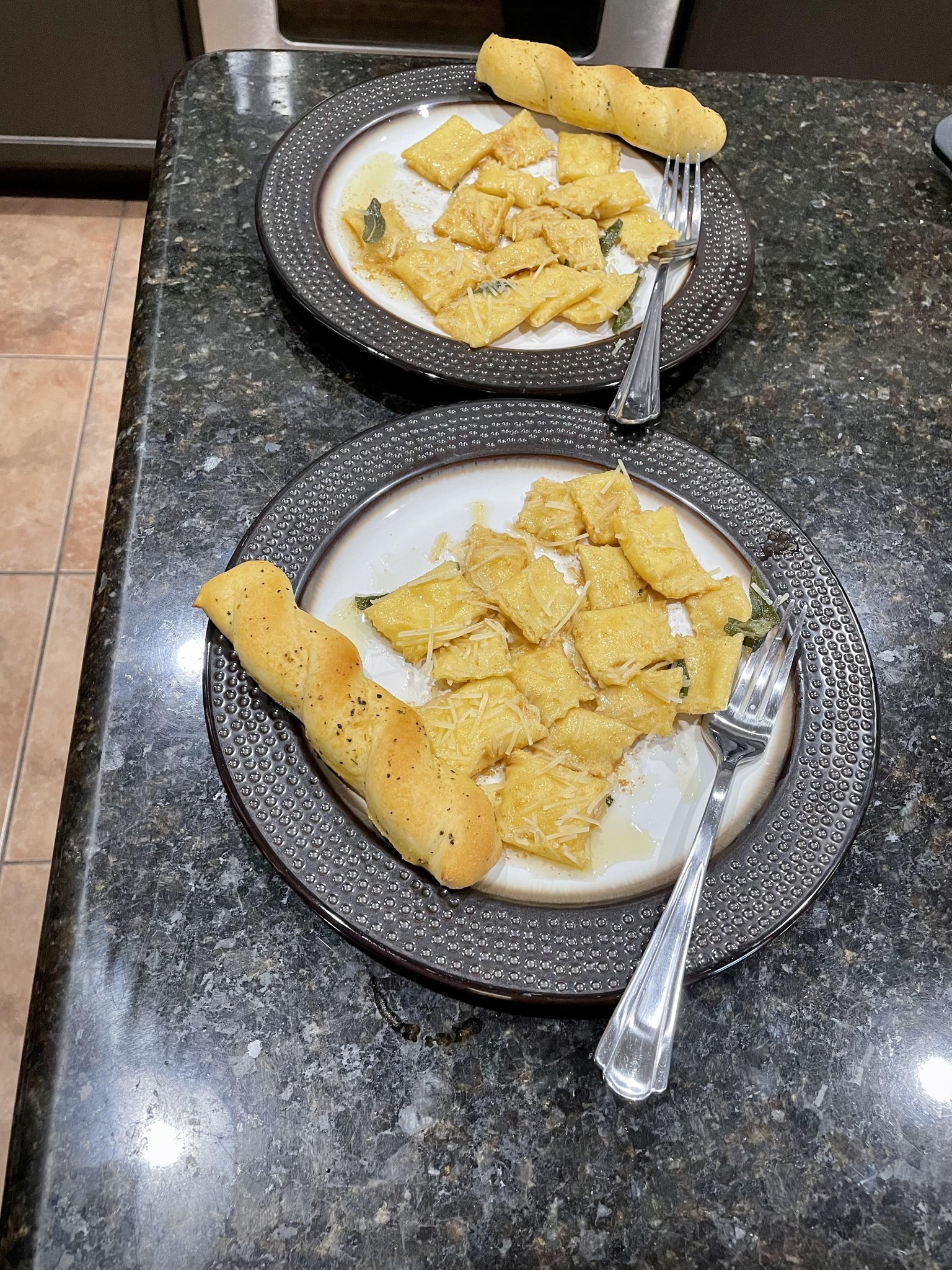 Egg Pasta with Butternut Squash filling - image 1 - student project
