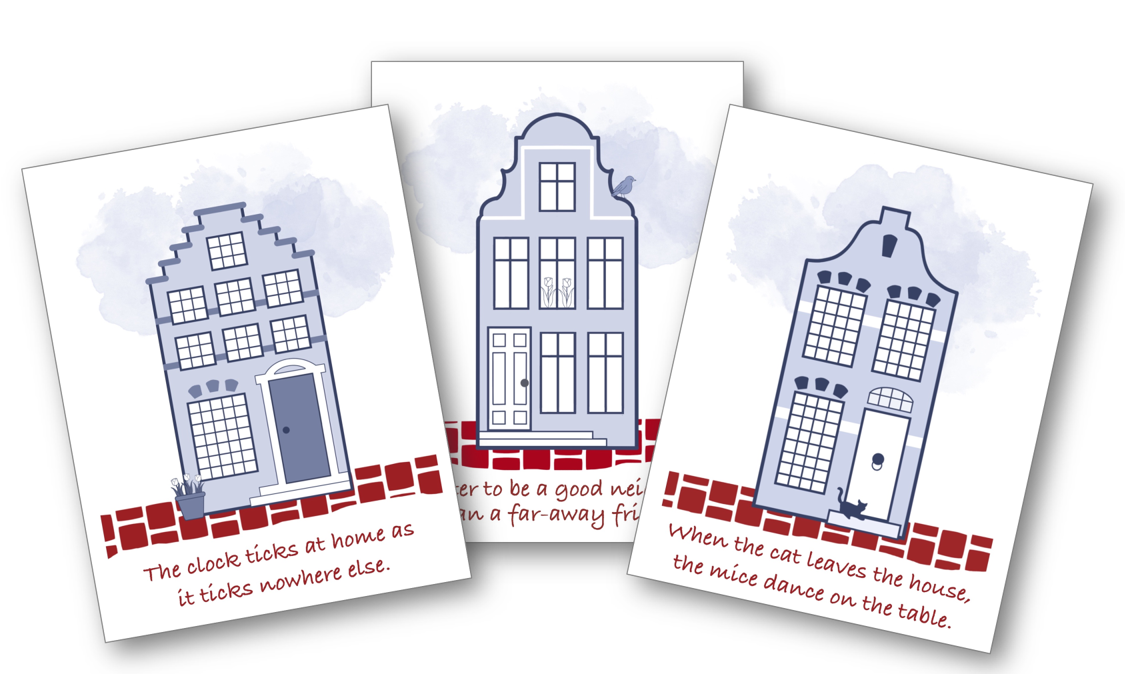 Delft Blue ‘Huisjes’ with Dutch Proverbs - image 1 - student project