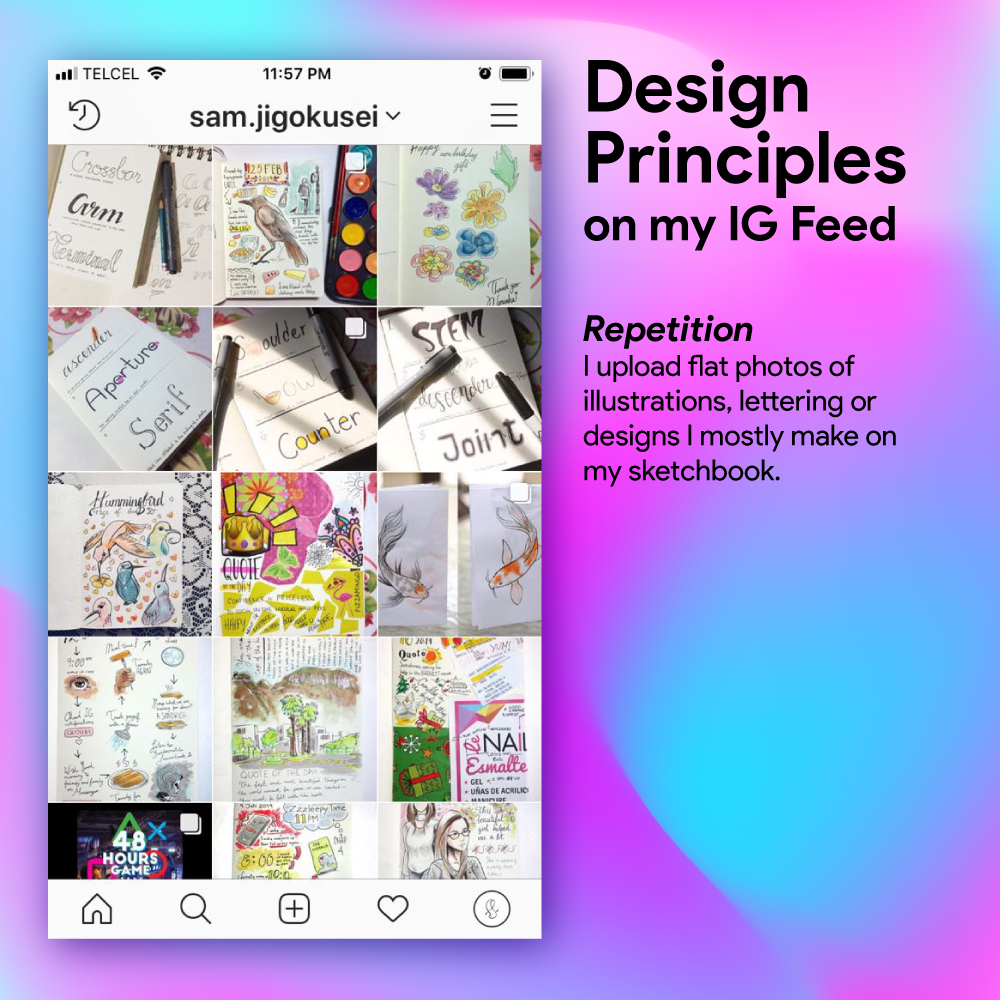 Design Principles on my IG feed - image 2 - student project