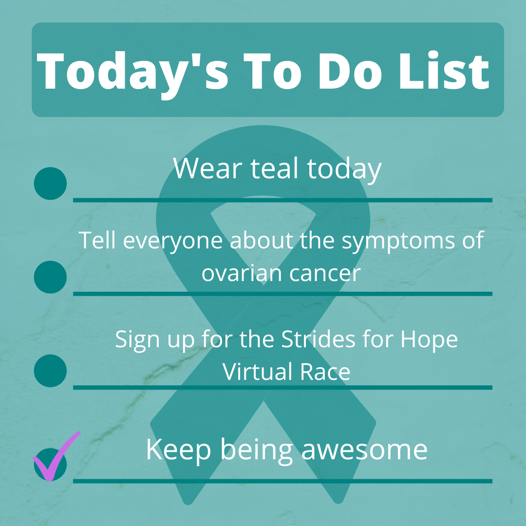 Wear Teal Day Checklist! - image 1 - student project