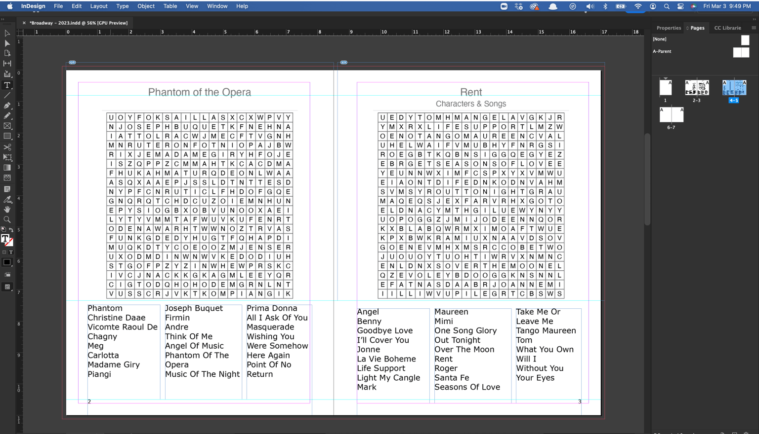 Broadway Word Search - image 1 - student project