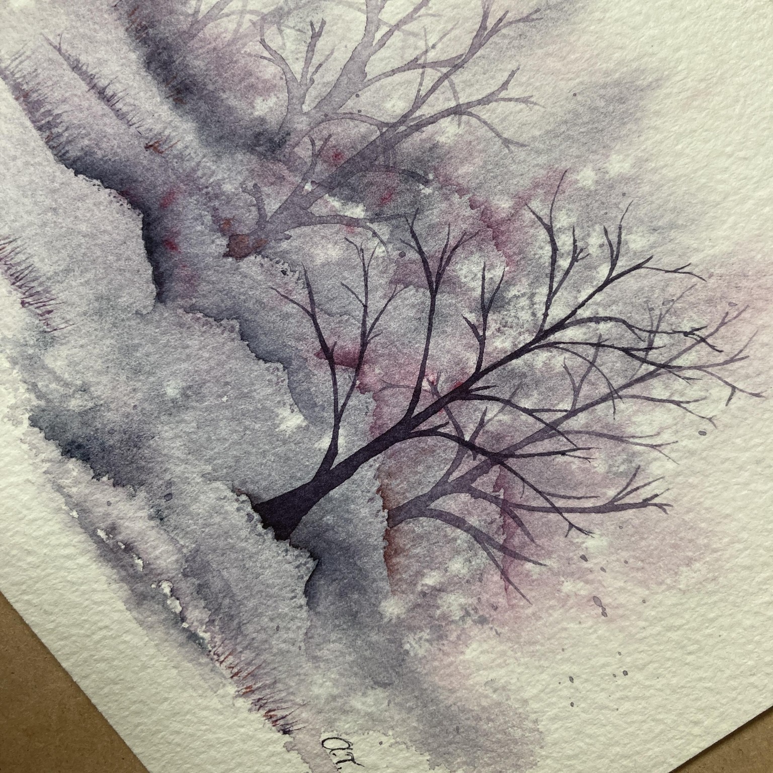 Spontaneous Watercolour Landscape - image 4 - student project