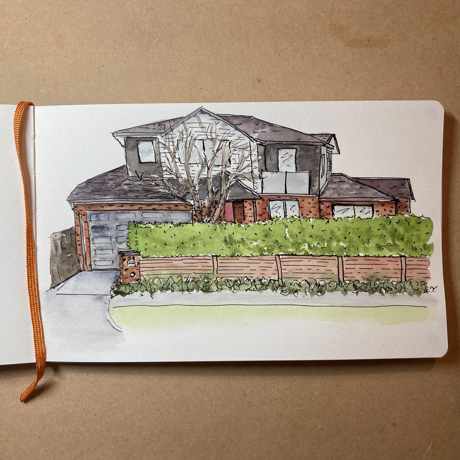 Watercolour and ink houses. - image 7 - student project
