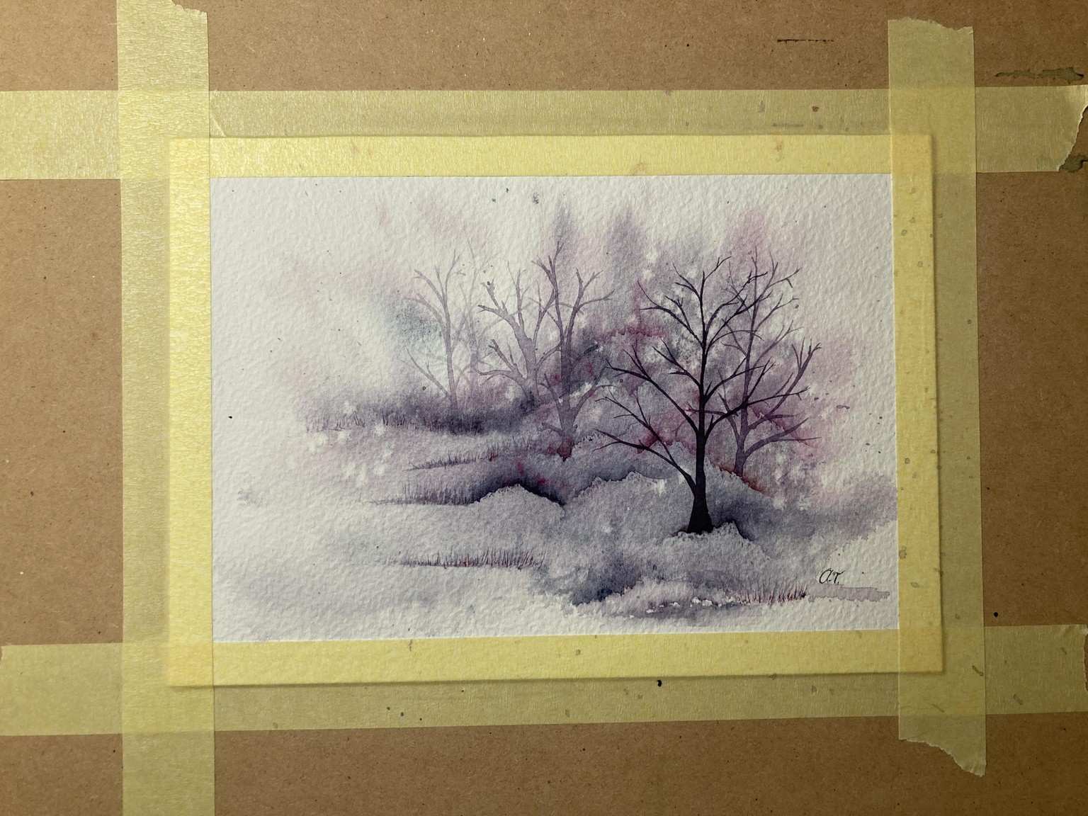 Spontaneous Watercolour Landscape - image 1 - student project