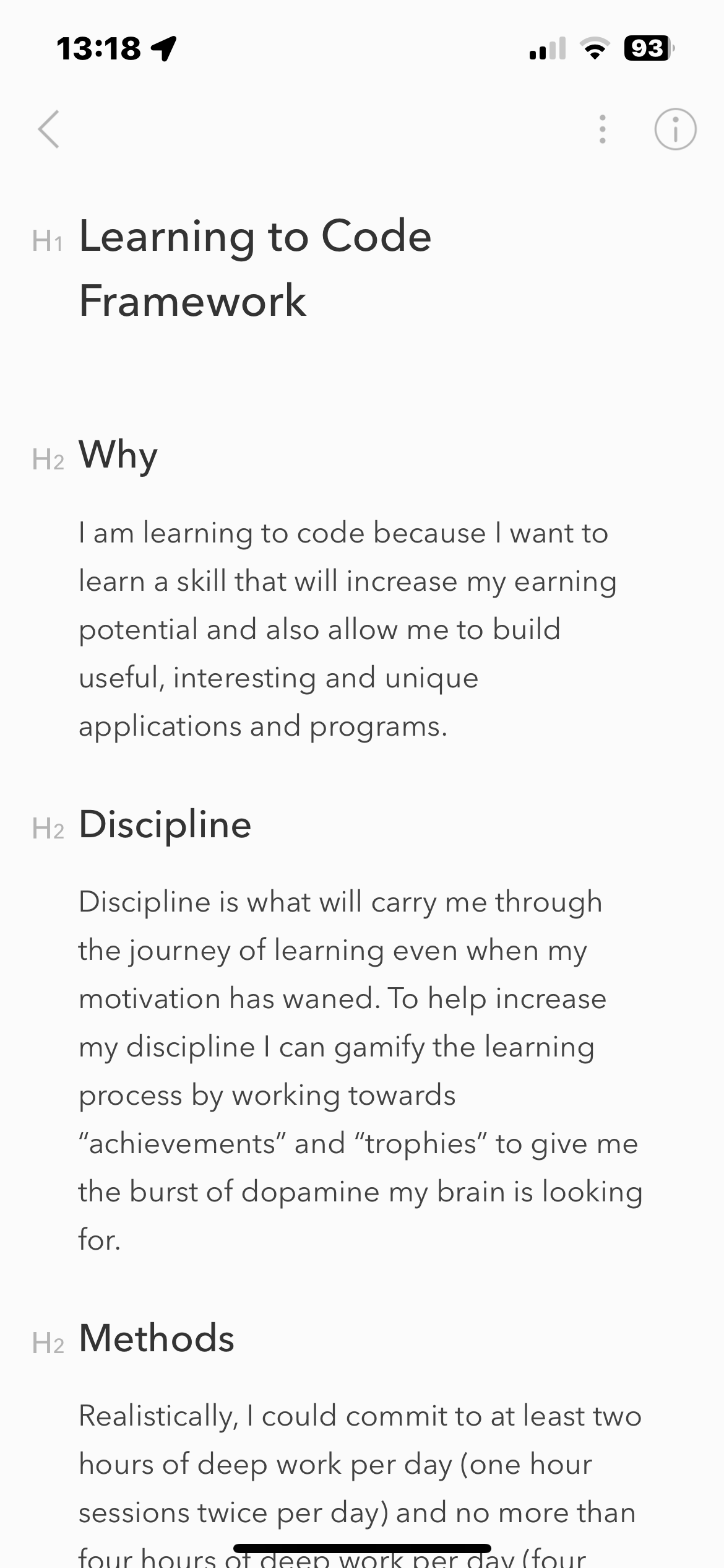 Learning to Code Framework - image 1 - student project