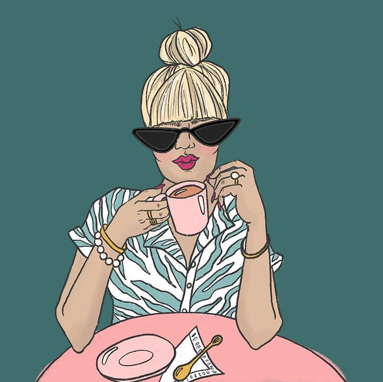 Coffee Drinking Girl - image 1 - student project