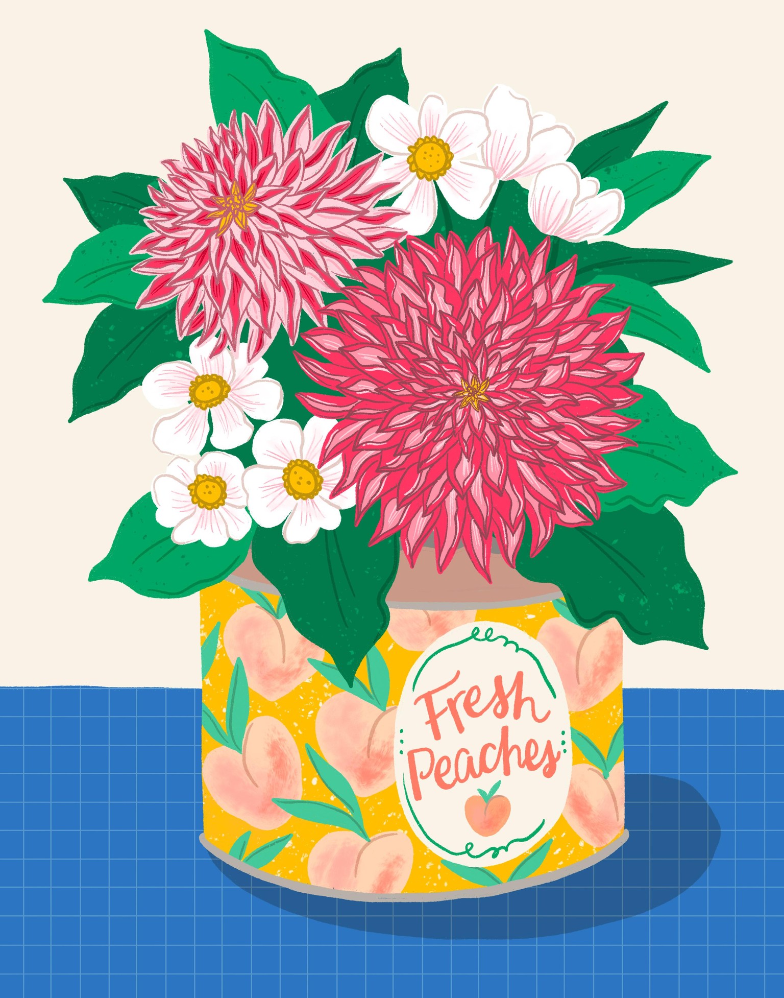 Fresh Peaches and Dahlias - image 1 - student project