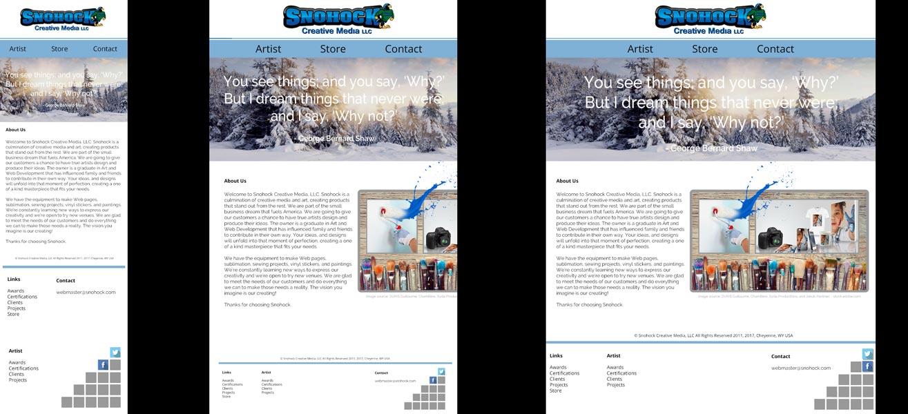 Website Redesign Snohock Creative Media LLC - image 1 - student project