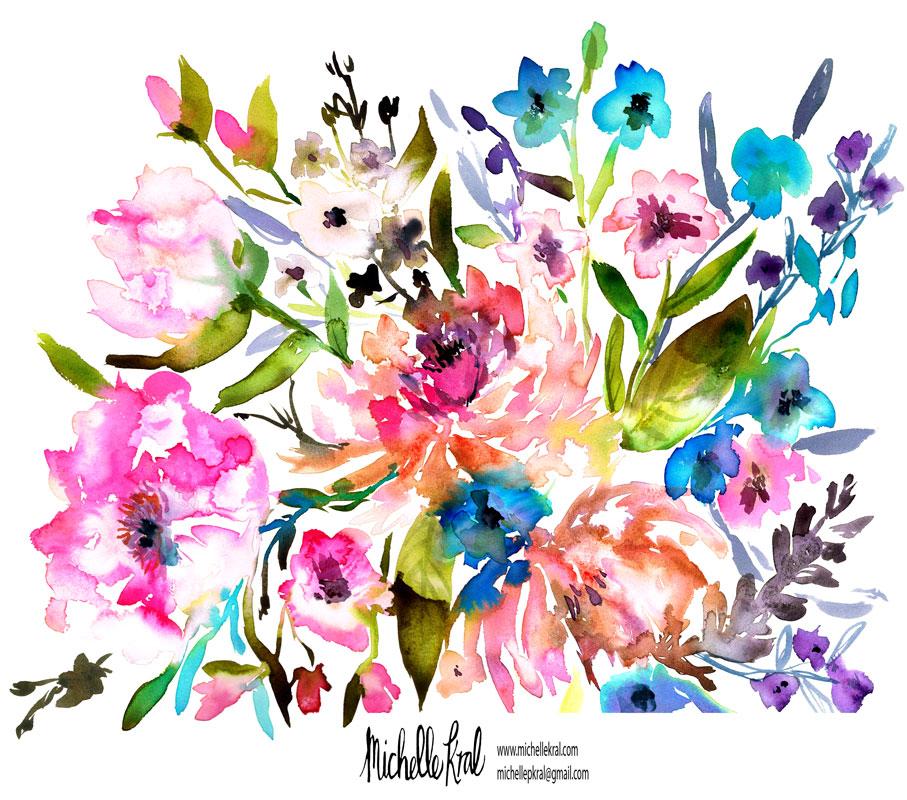 watercolour peony - image 1 - student project