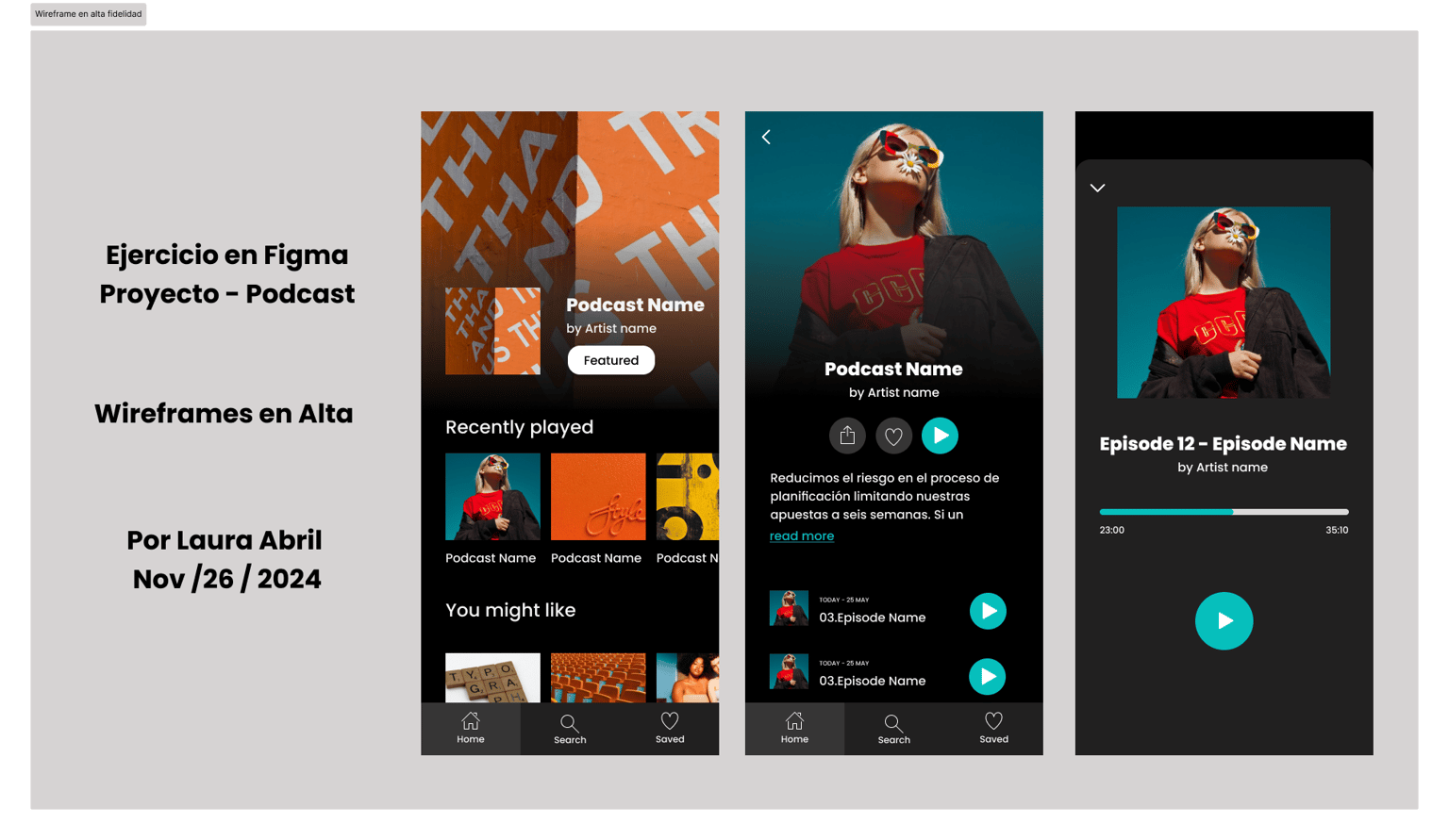 Ejercicio en Figma - Proyecto Podcast - image 2 - student project