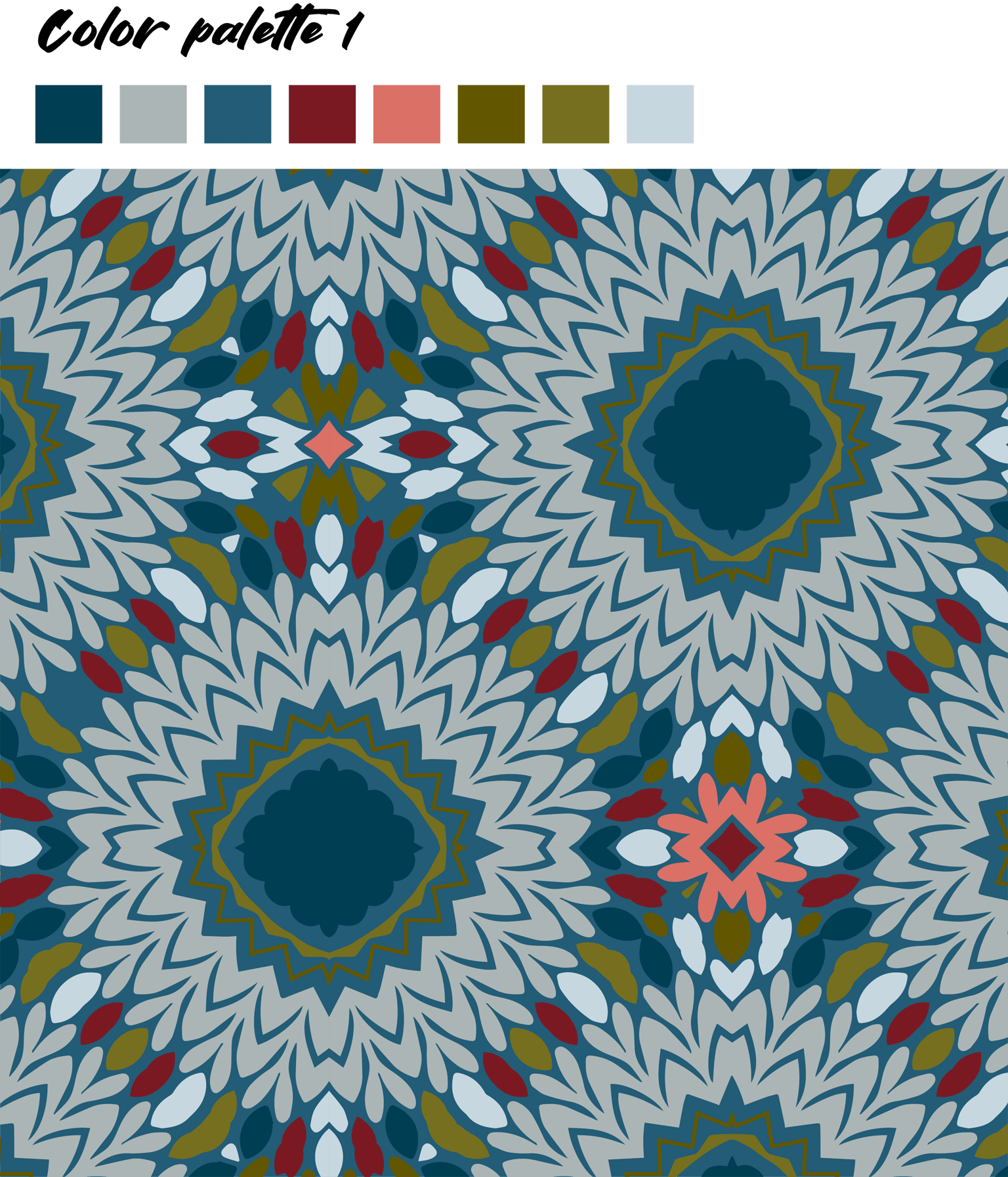 Recoloring Pattern With 3 Different Color Palettes - image 2 - student project
