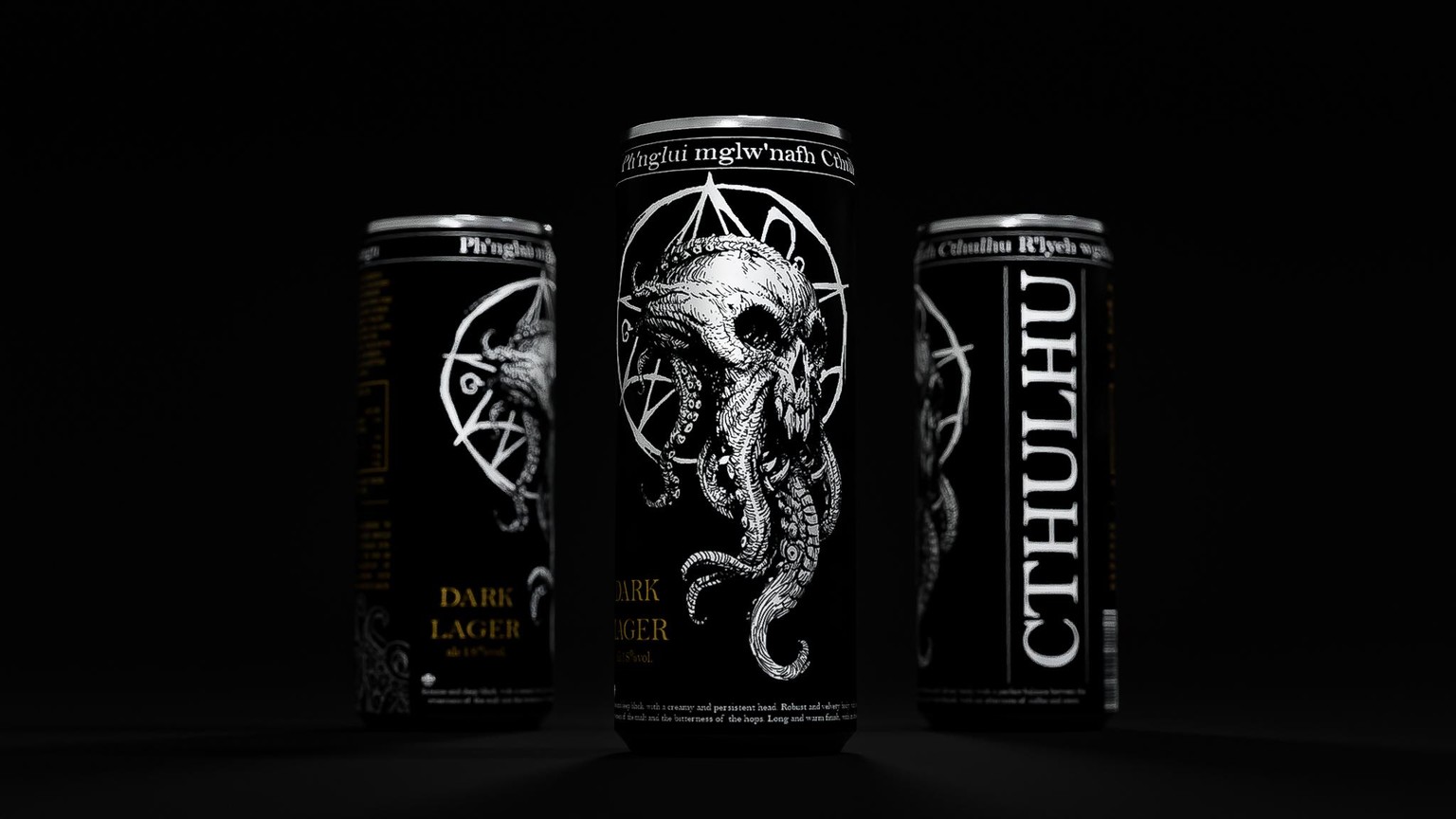 Cthulhu Dark Lager Beer - image 2 - student project