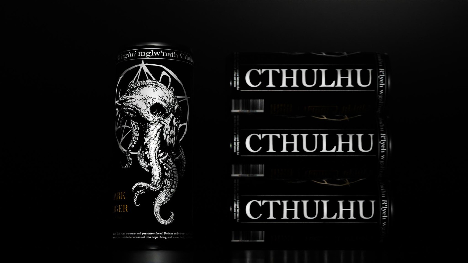 Cthulhu Dark Lager Beer - image 3 - student project