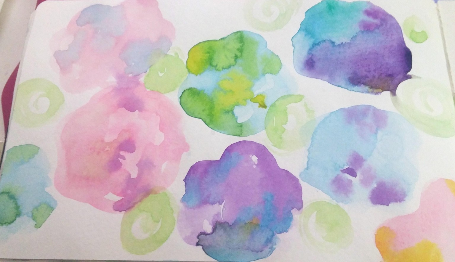 Embellishing Loose Watercolor Floral Shapes - image 2 - student project