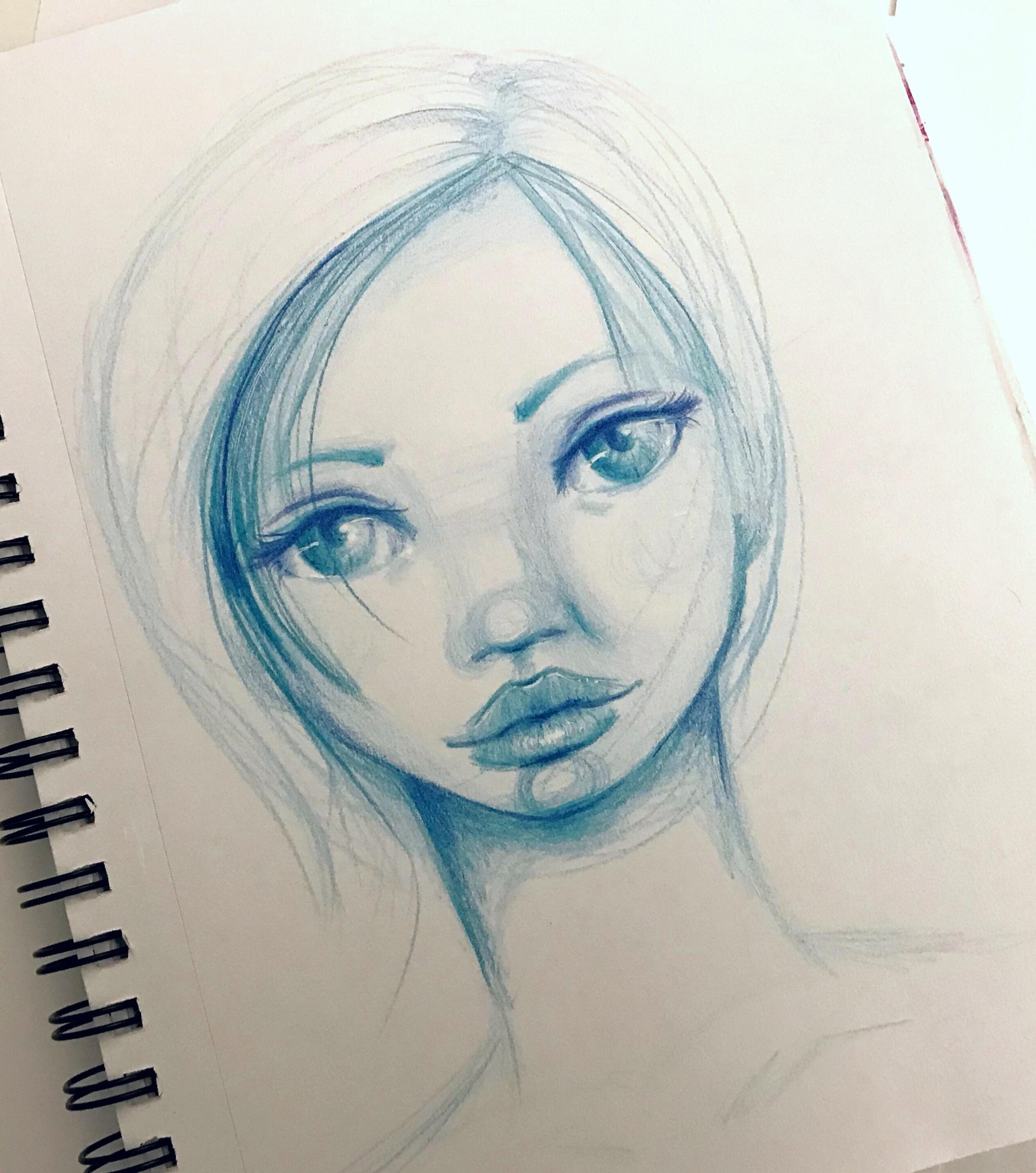 Whimsical Face - Monochromatic Drawing - image 6 - student project