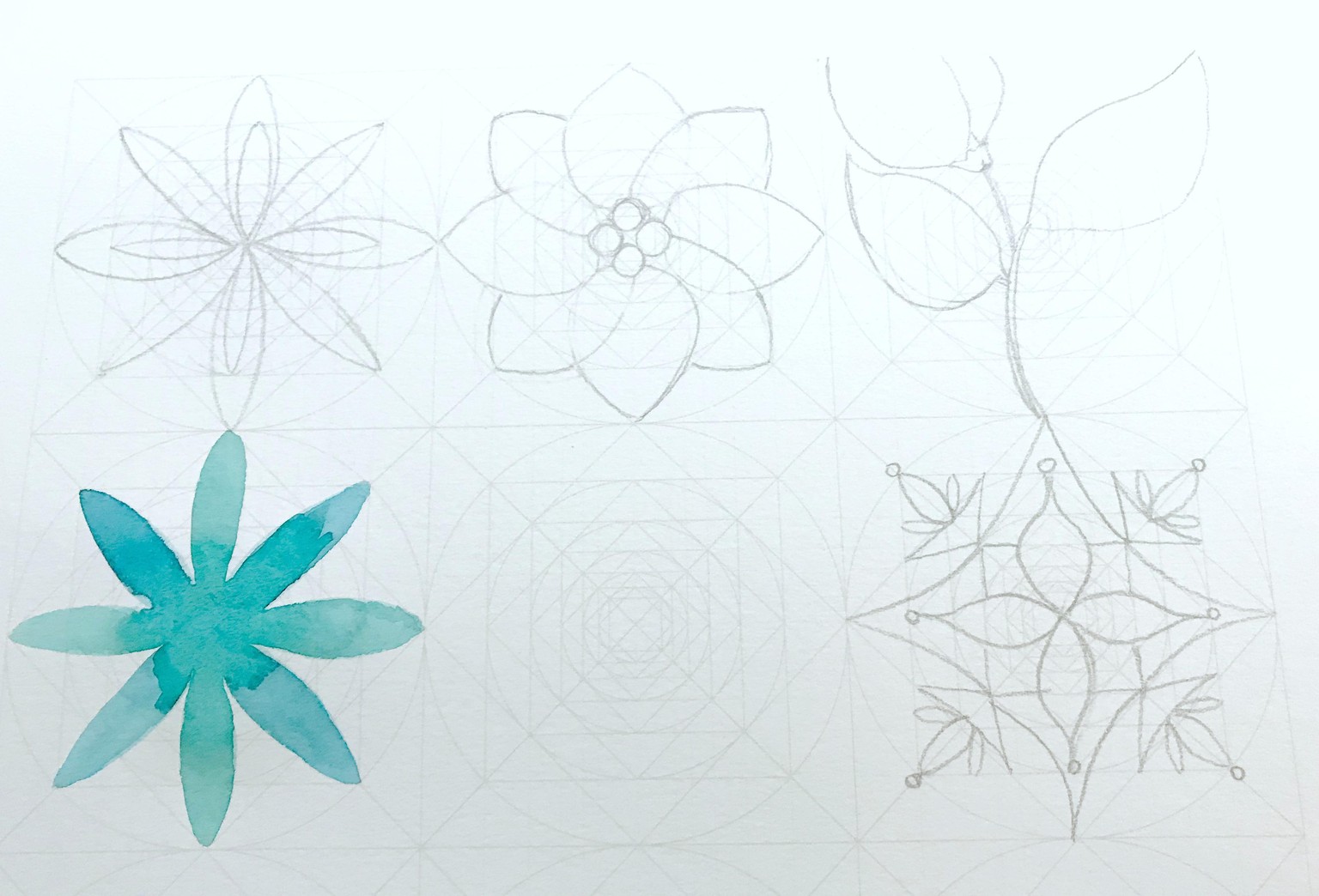 Patterns and watercolor - image 1 - student project