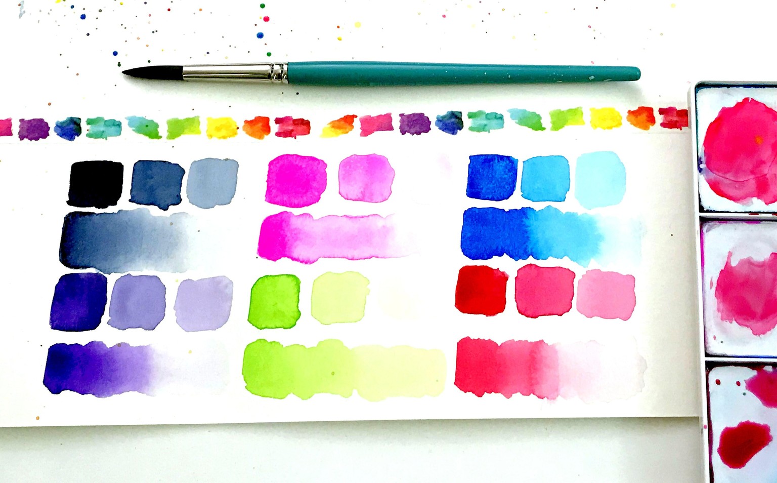 Practicing mixing water with watercolor paint - image 3 - student project