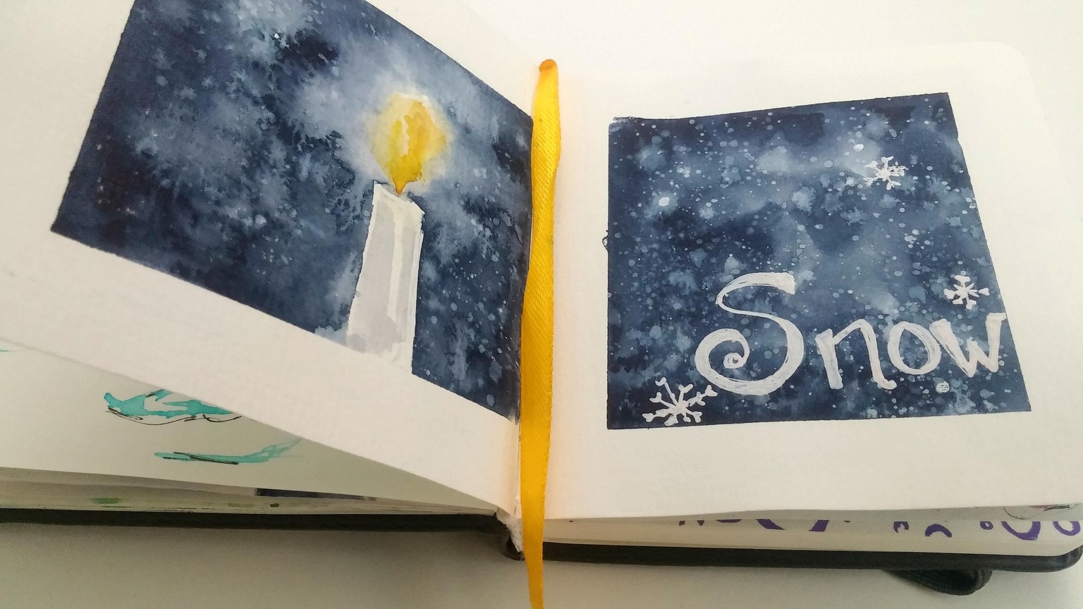 Falling Snow Watercolor & Ink - example - image 1 - student project