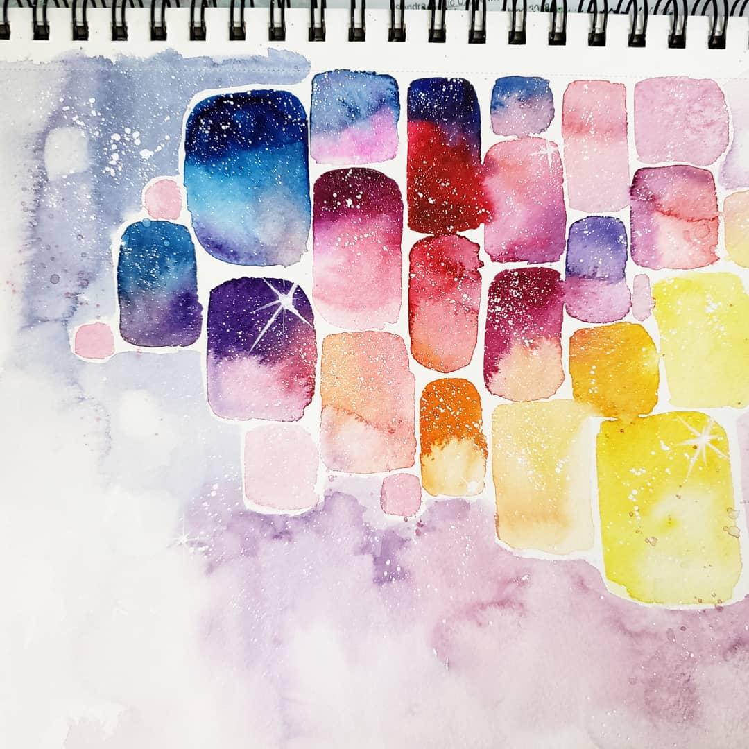 Abstract Watercolor Galaxy - image 1 - student project