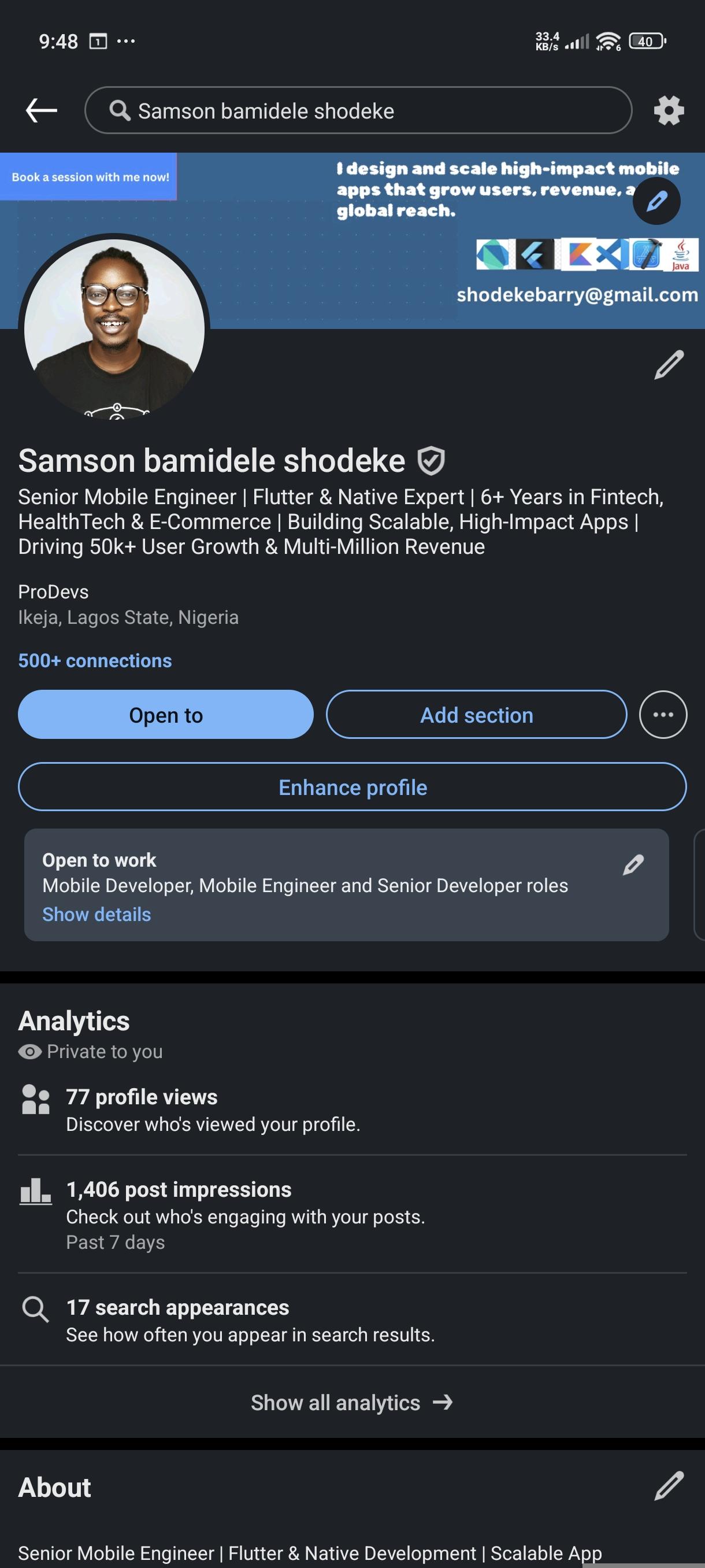 Profile headline optimization - image 1 - student project