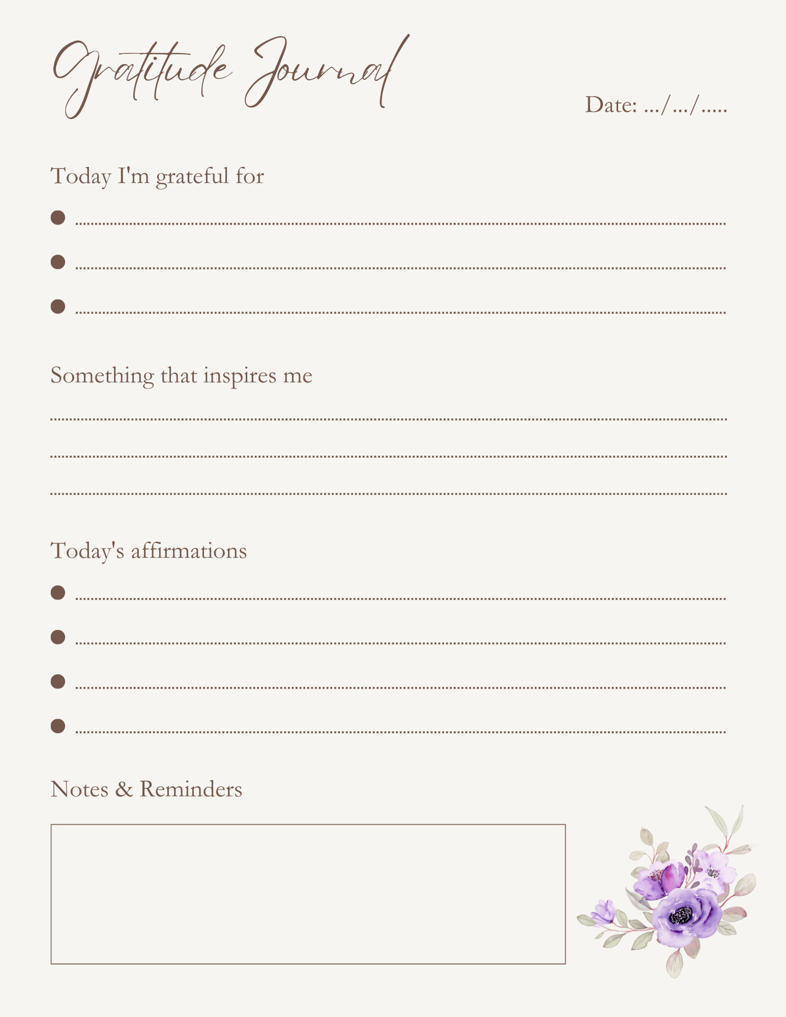 Floral Gratitude Journal - 8.5